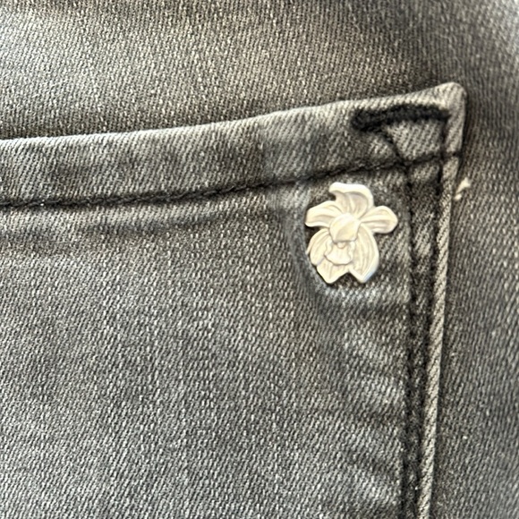 Black Orchid Los Angelos Black Jean with Silver Side Strips Sz 31 - Picture 5 of 14